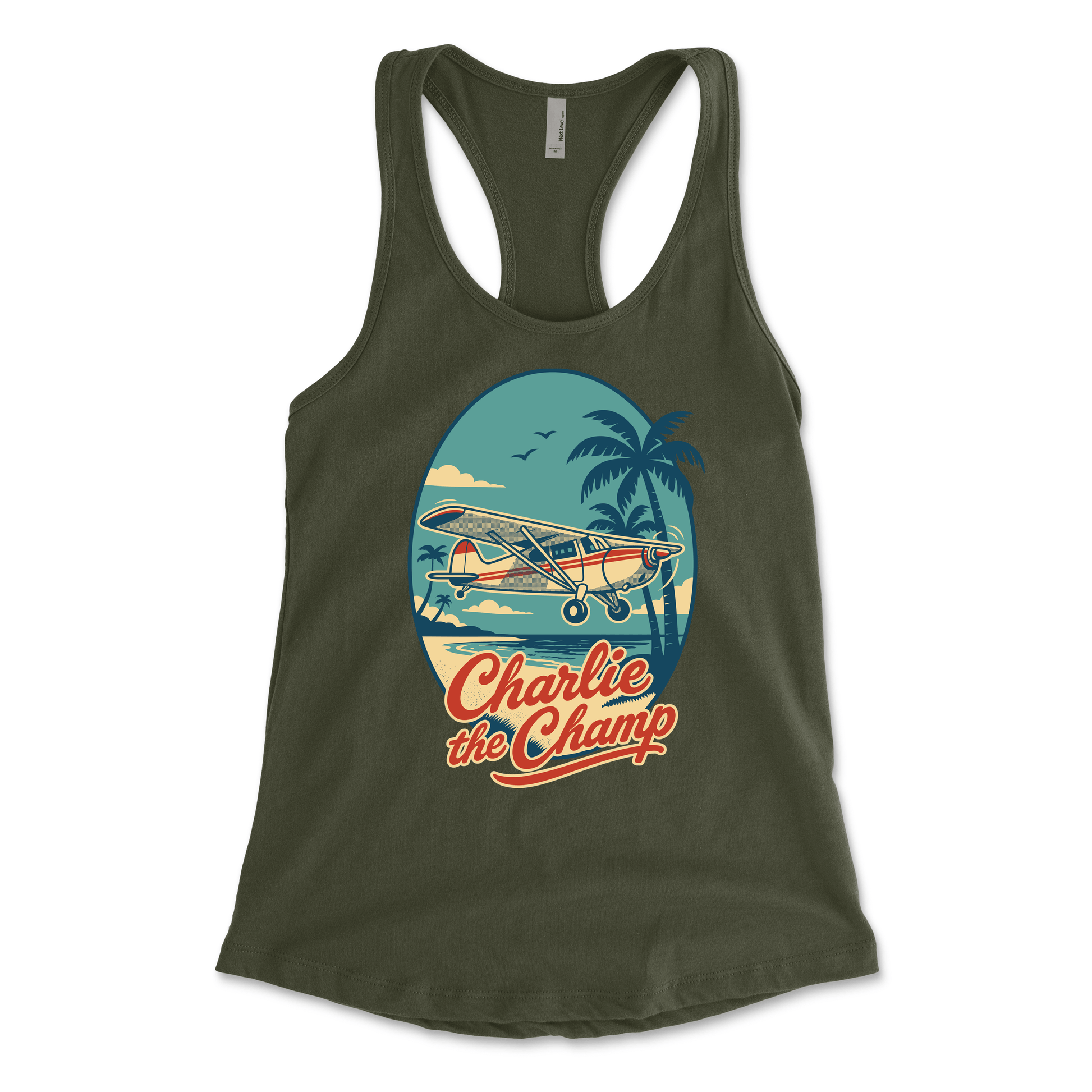 Flightline Ops Charlie The Champ Women's Racerback