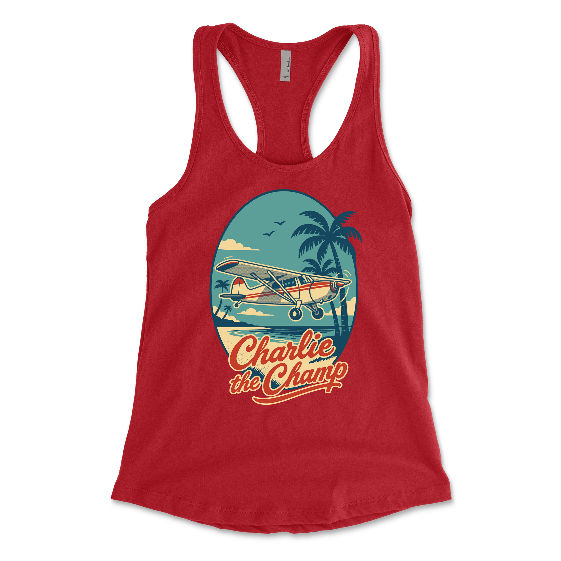 Flightline Ops Charlie The Champ Women's Racerback