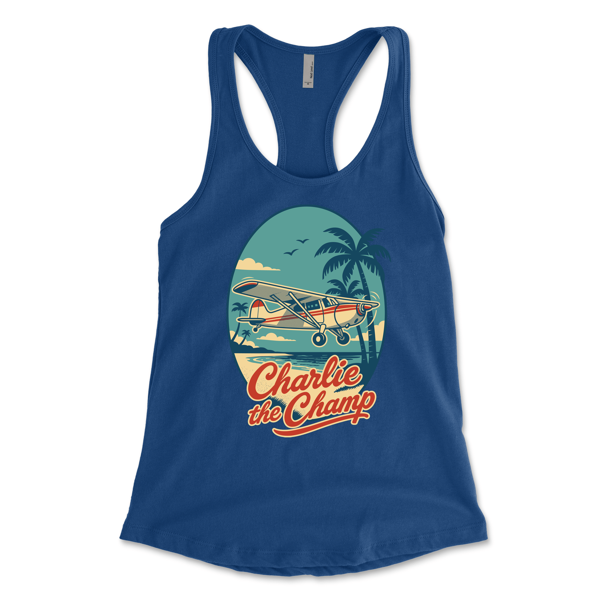 Flightline Ops Charlie The Champ Women's Racerback