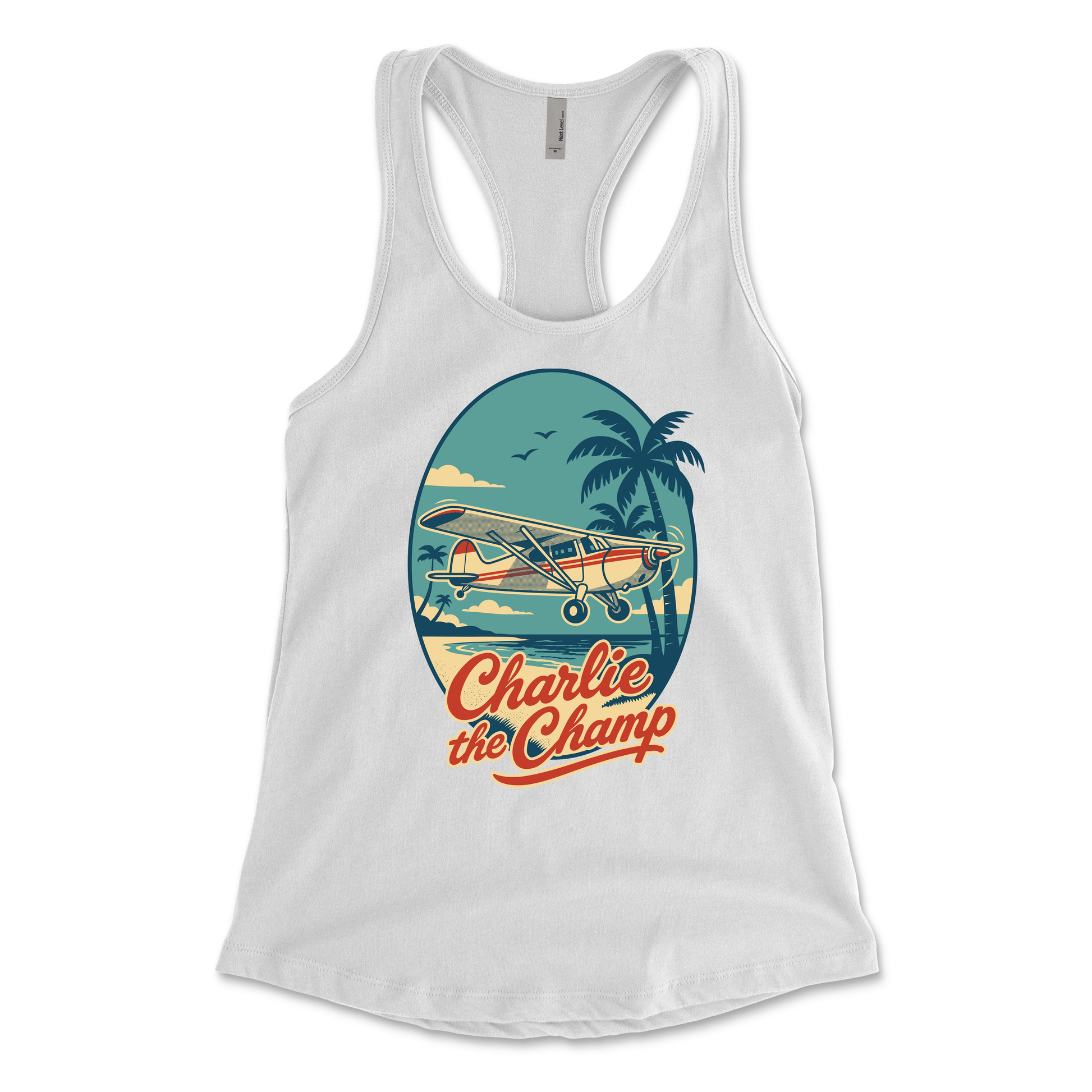 Flightline Ops Charlie The Champ Women's Racerback
