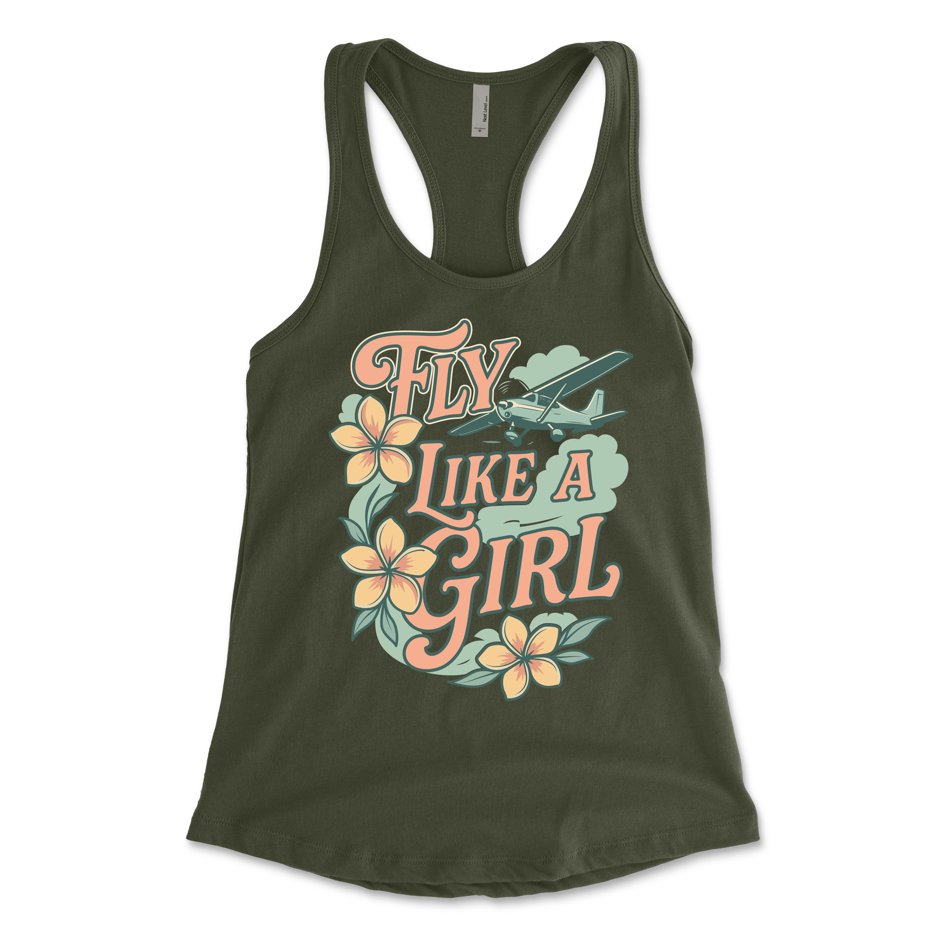 Flightline Ops Plumeria Women's Racerback