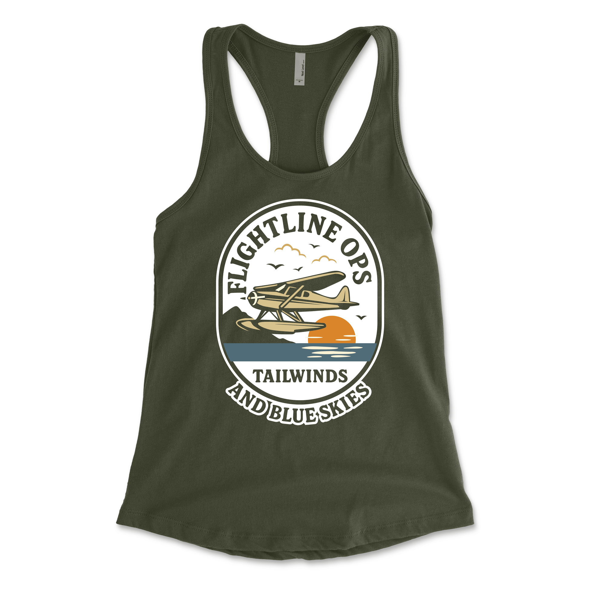 Flightline Ops Tailwinds & Blue Skies Women's Racerback