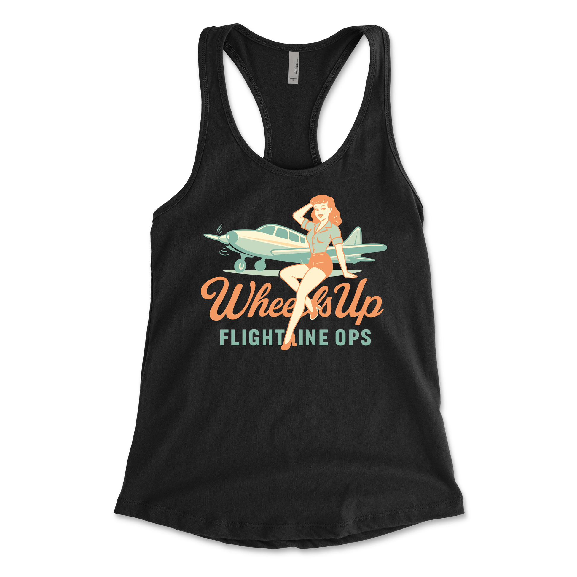 Flightline Ops Wheels Up Women's Racerback