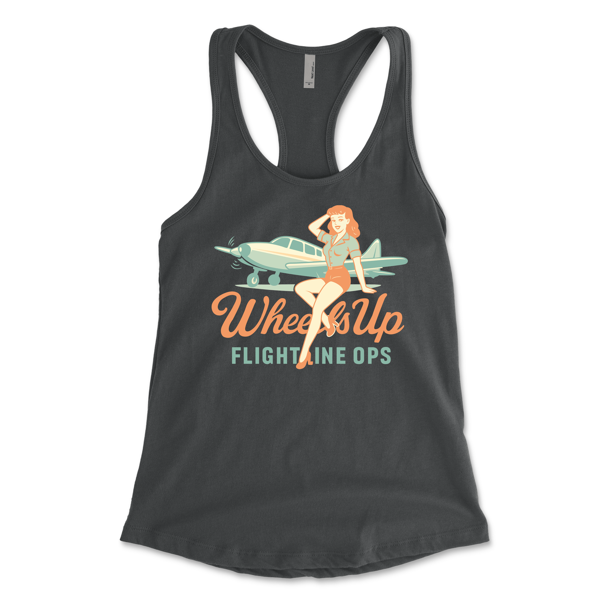 Flightline Ops Wheels Up Women's Racerback