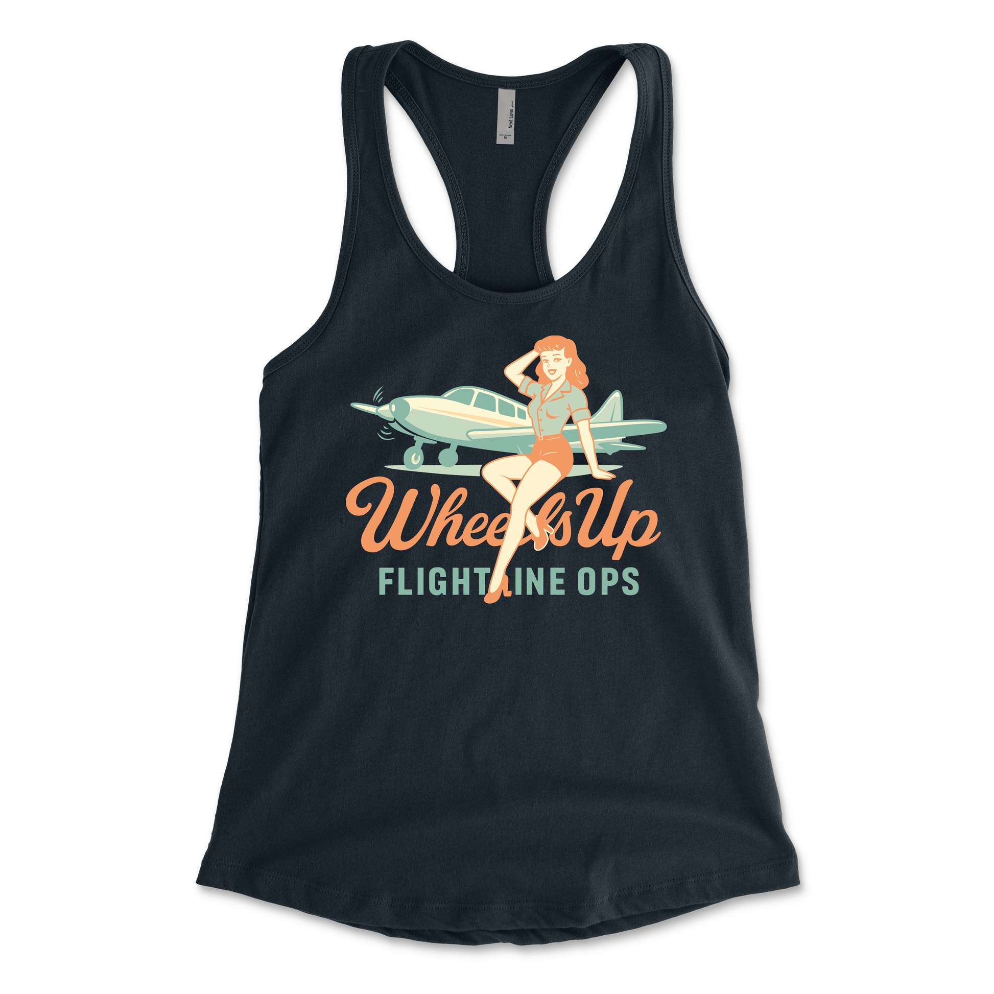 Flightline Ops Wheels Up Women's Racerback