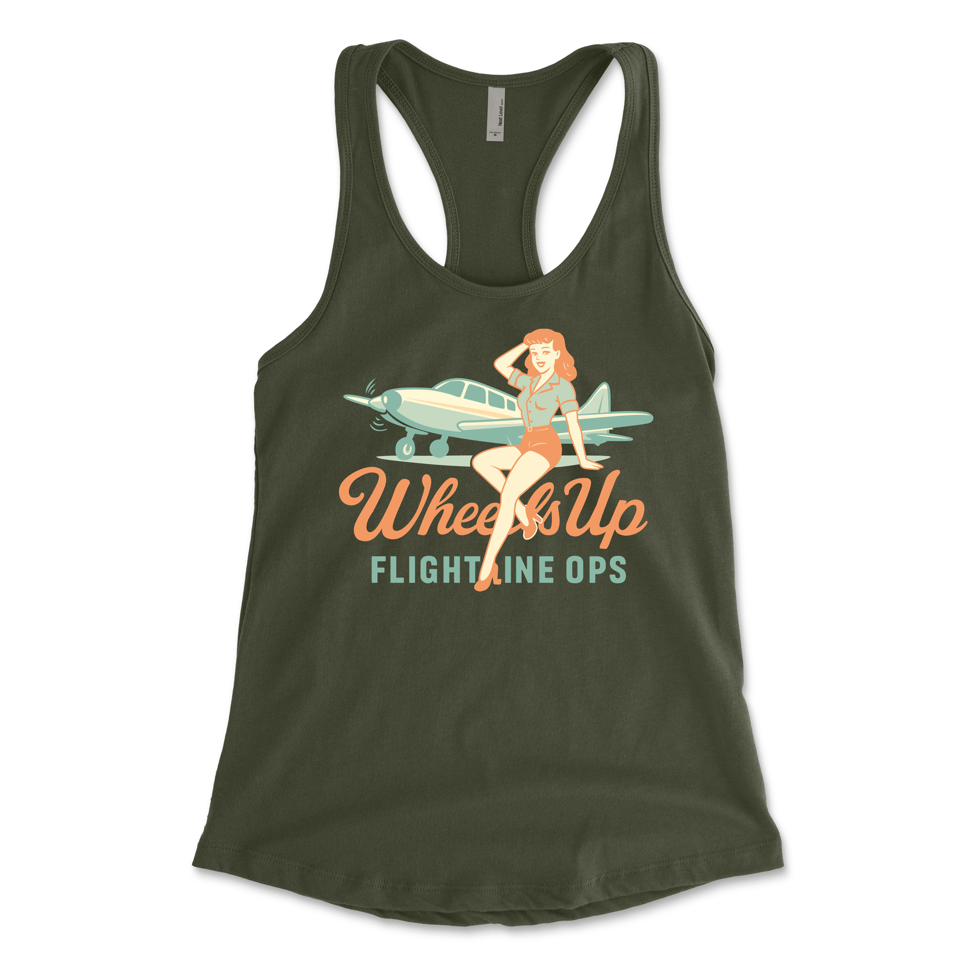Flightline Ops Wheels Up Women's Racerback