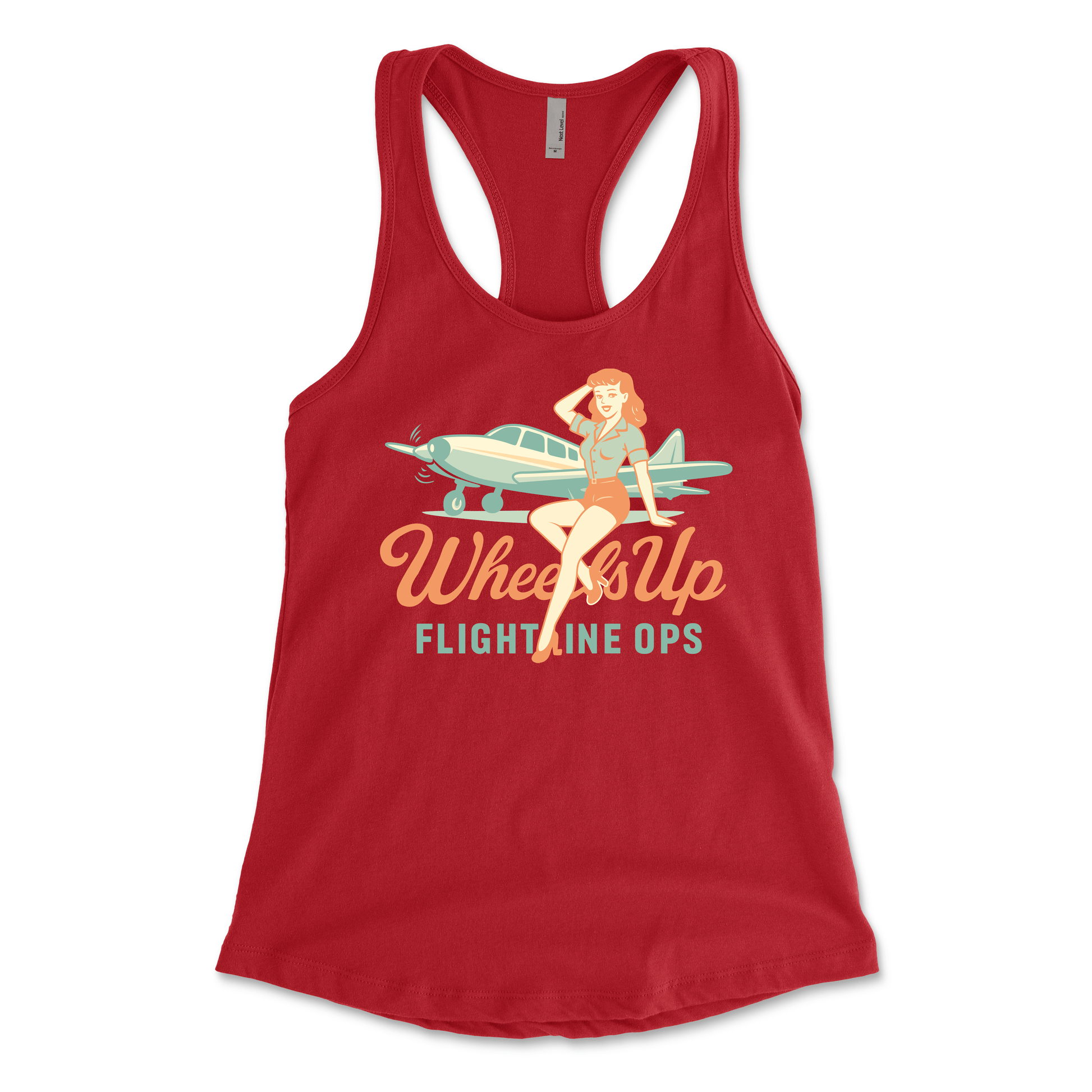 Flightline Ops Wheels Up Women's Racerback