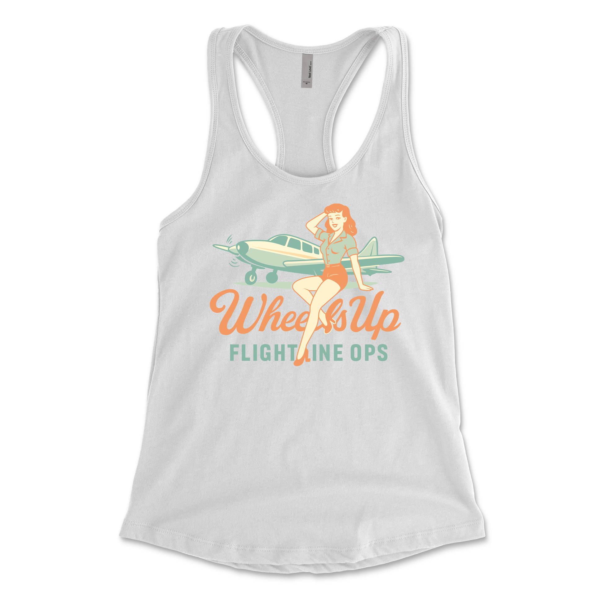 Flightline Ops Wheels Up Women's Racerback