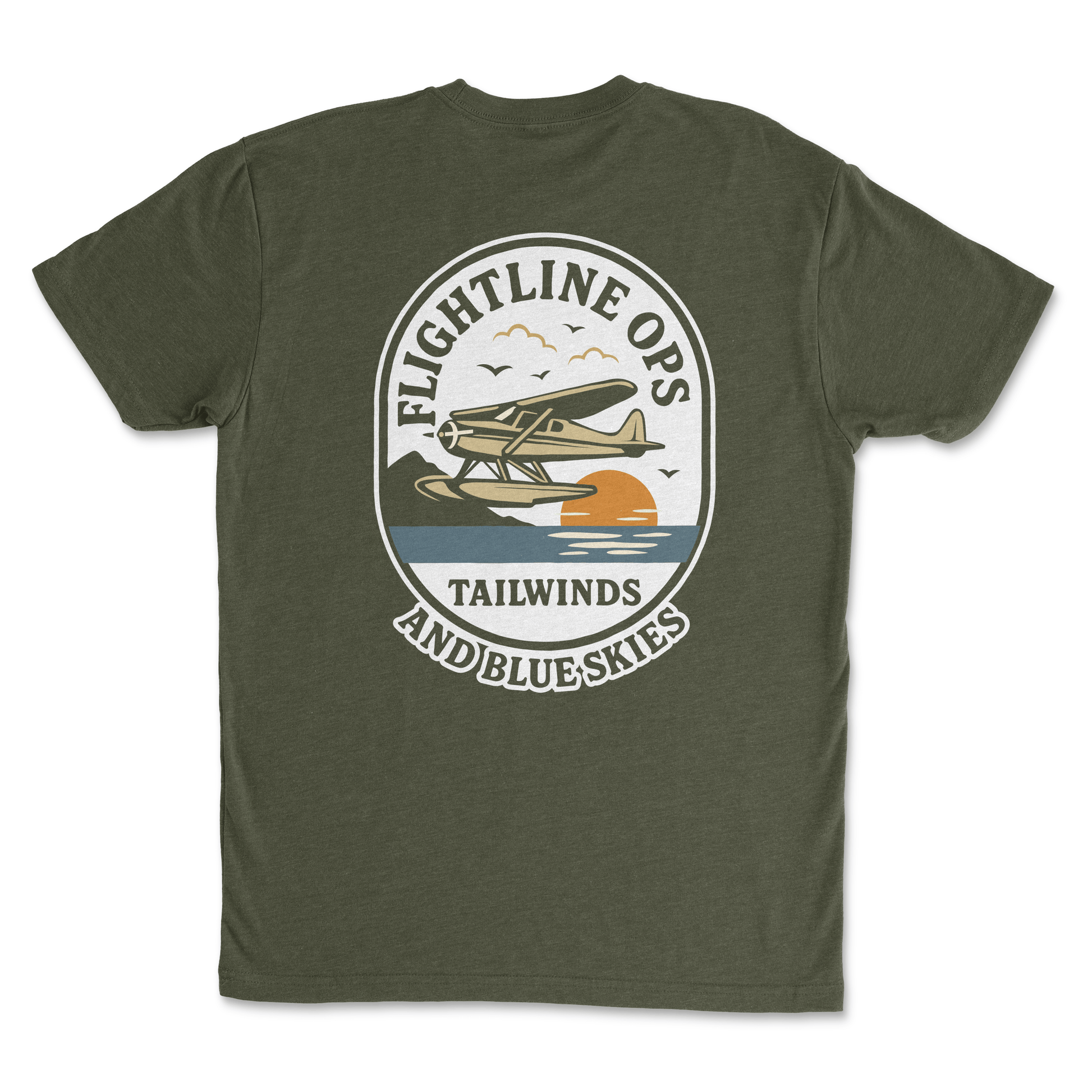 Flightline Ops Tailwinds & Blue Skies Men's T-Shirt
